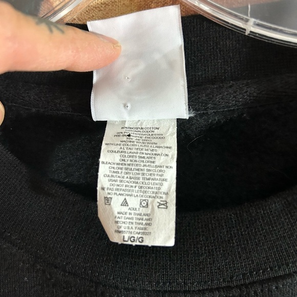 Vintage T&C Surf Designs Hawaii Sweater Mens Large Black Grunge Surf Skater 90s - Picture 5 of 16